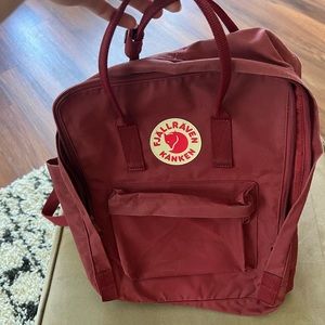 Fjallraven Kanken Maroon Backpack. Excellent condition. Smoke Free home